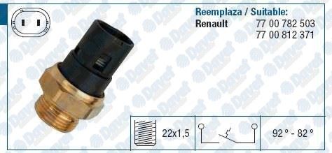 FAE 37250 Fan Musuru  92-82°  R9-R11-R19-Clio-Megane-Laguna-Master-Twingo-Trafic